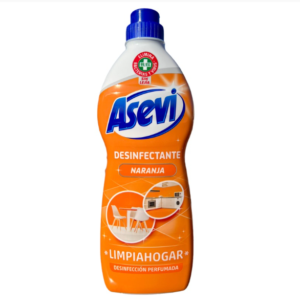Asevi Floor Cleaner Concentrated Disinfectant - 1L - Orange Naranja
