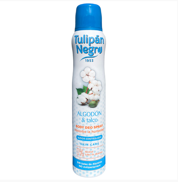 Tulipan Negro Deodorant Spray 200ml Algodon & Talco